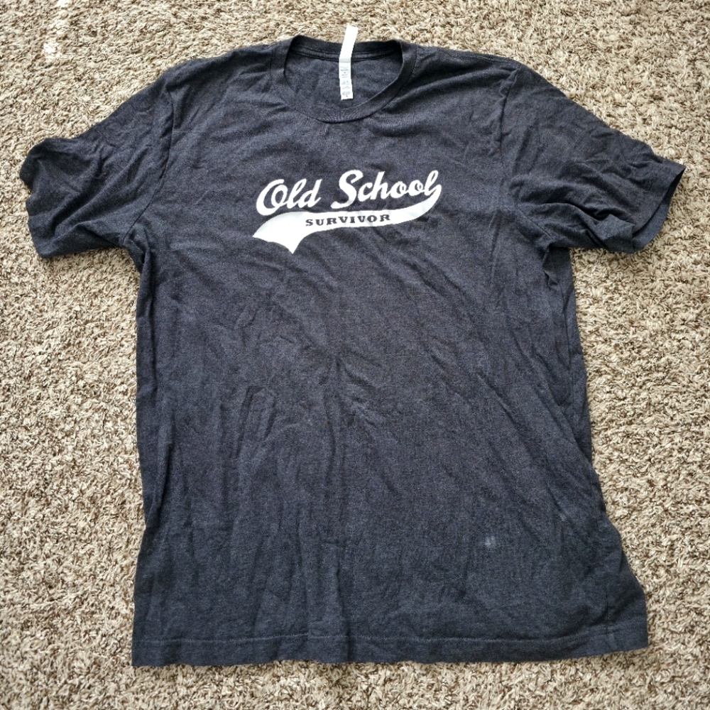 Old School Survivor Gray T-Shirt